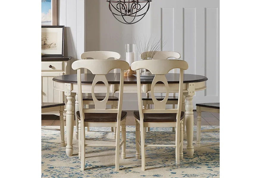 British Isles - CO Oval Leg Table by AAmerica at Esprit Decor Home Furnishings